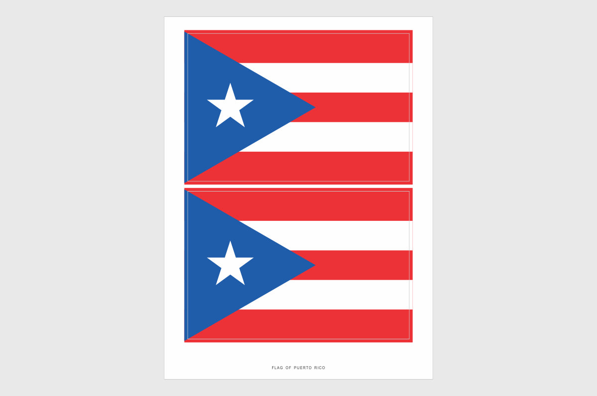 Puerto Rico Flag Stickers