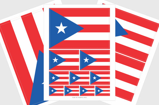 Puerto Rico Flag Stickers