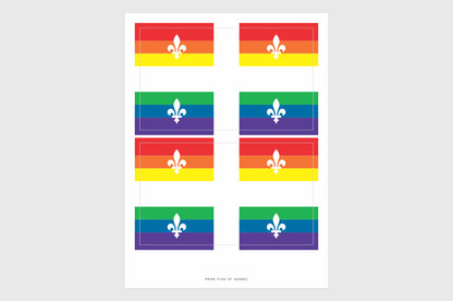 Quebec LGBTQ Pride Flag Stickers