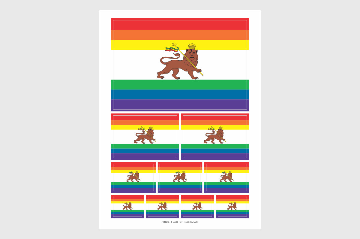 Rastafari LGBTQ Pride Flag Stickers