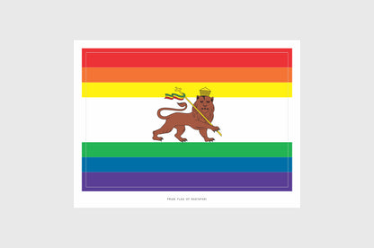 Rastafari LGBTQ Pride Flag Stickers