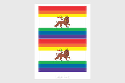 Rastafari LGBTQ Pride Flag Stickers