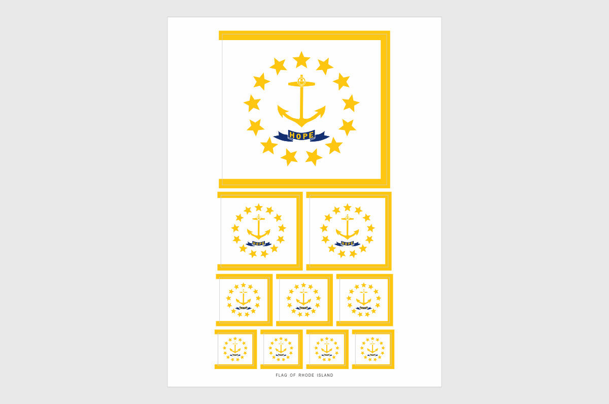 Rhode Island Flag Stickers