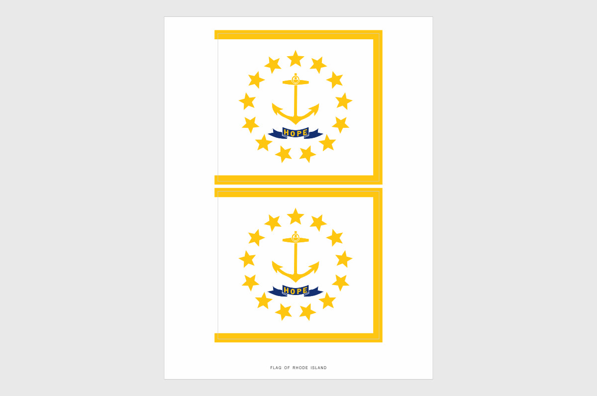 Rhode Island Flag Stickers