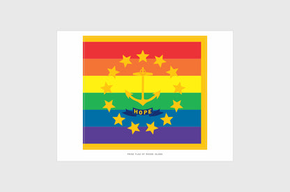 Rhode Island LGBTQ Pride Flag Stickers