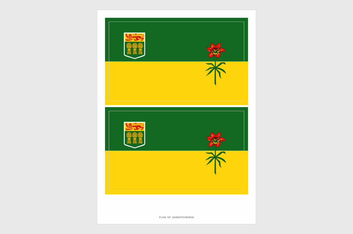 Saskatchewan Flag Stickers