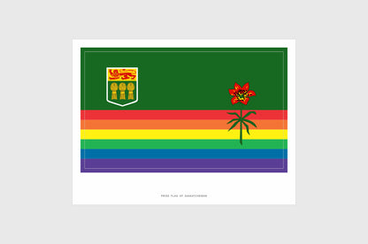 Saskatchewan LGBTQ Pride Flag Stickers