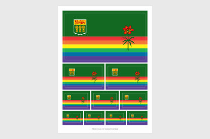 Saskatchewan LGBTQ Pride Flag Stickers