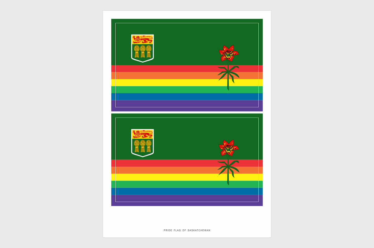 Saskatchewan LGBTQ Pride Flag Stickers