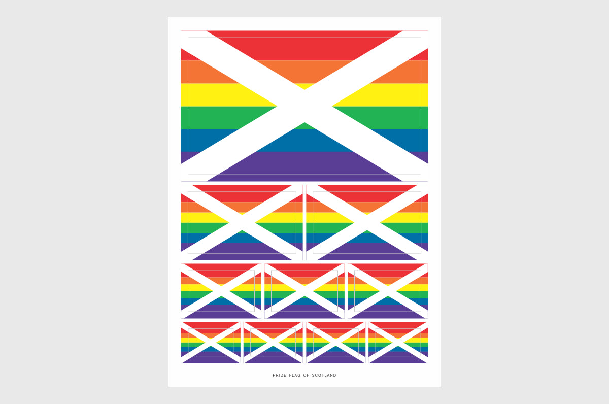 Scotland LGBTQ Pride Flag Stickers