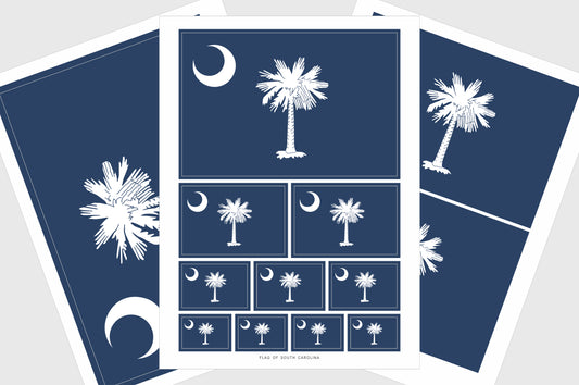 South Carolina Flag Stickers