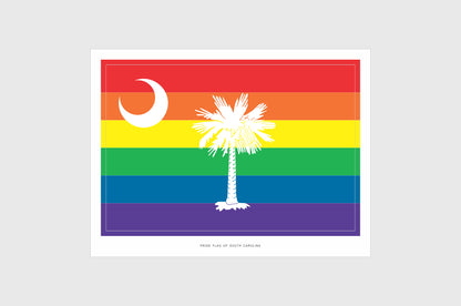 South Carolina LGBTQ Pride Flag Stickers