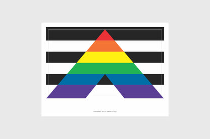 Straight Ally Flag Stickers