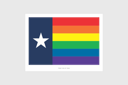 Texas LGBTQ Pride Flag Stickers