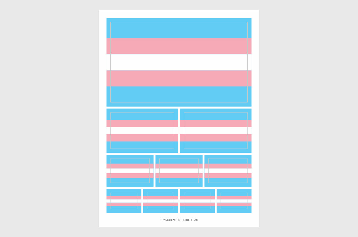 Transgender Pride Flag Stickers