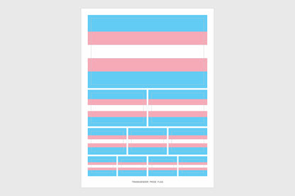 Transgender Pride Flag Stickers