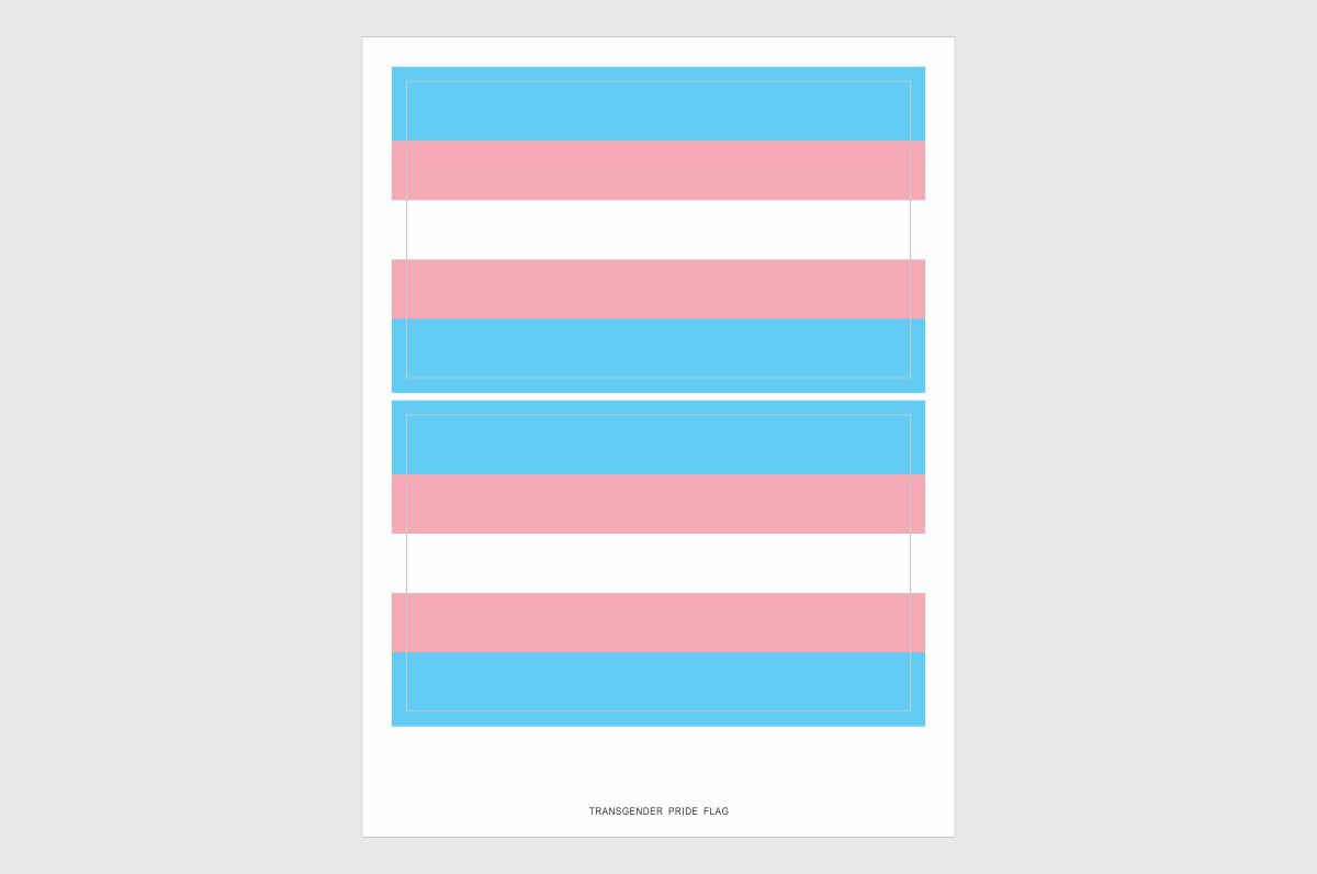 Transgender Pride Flag Stickers