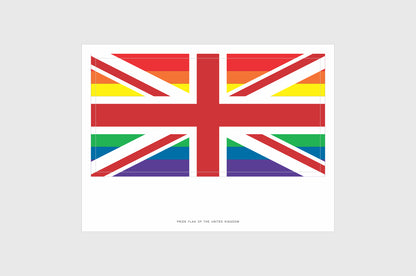 United Kingdom LGBTQ Pride Flag Stickers