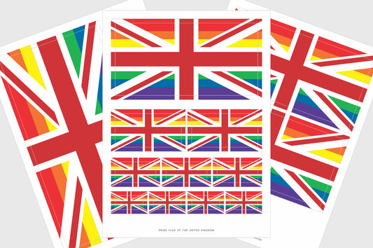 United Kingdom LGBTQ Pride Flag Stickers