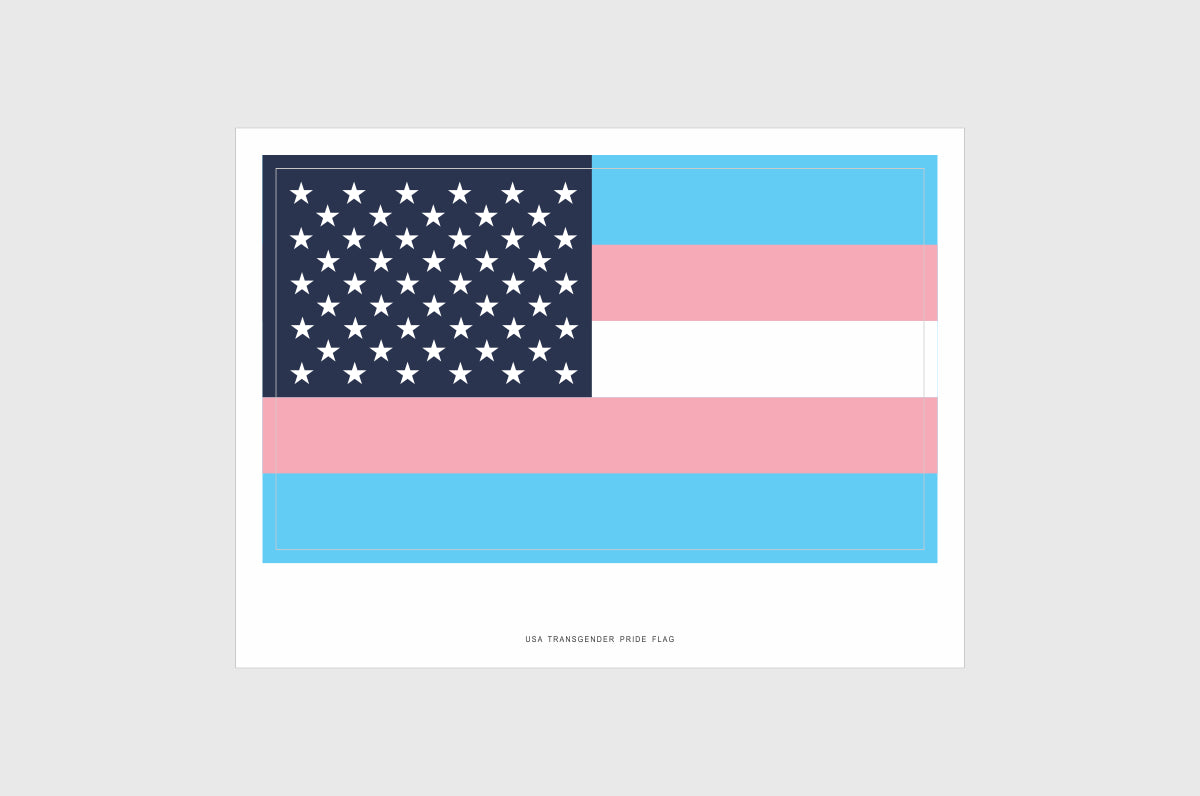 United States, USA Transgender Pride Flag Stickers