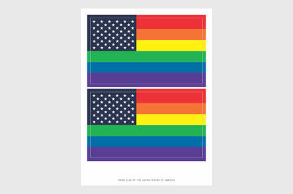 United States LGBTQ Pride Flag Stickers