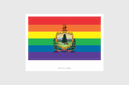 Vermont LGBTQ Pride Flag Stickers