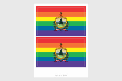 Vermont LGBTQ Pride Flag Stickers