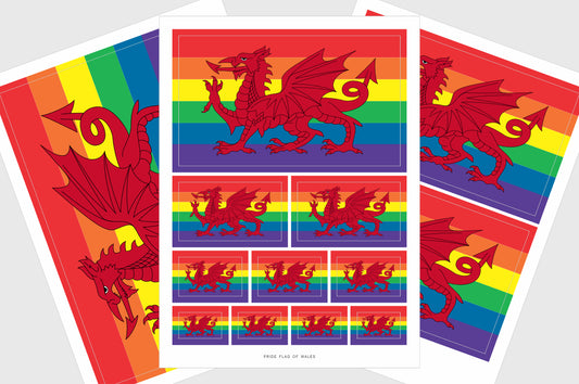 Wales, Welsh LGBTQ Pride Flag Stickers