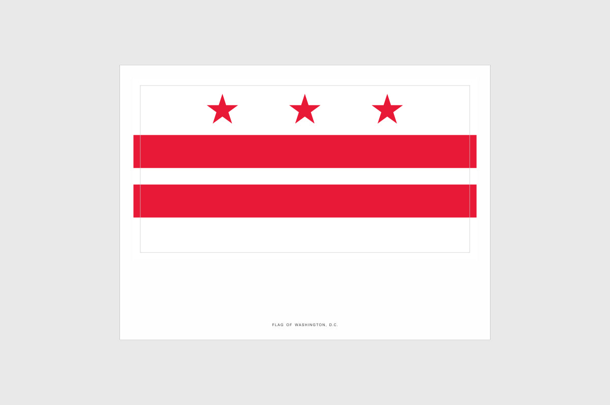 Washington DC Flag Stickers