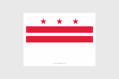 Washington DC Flag Stickers