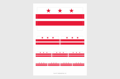 Washington DC Flag Stickers