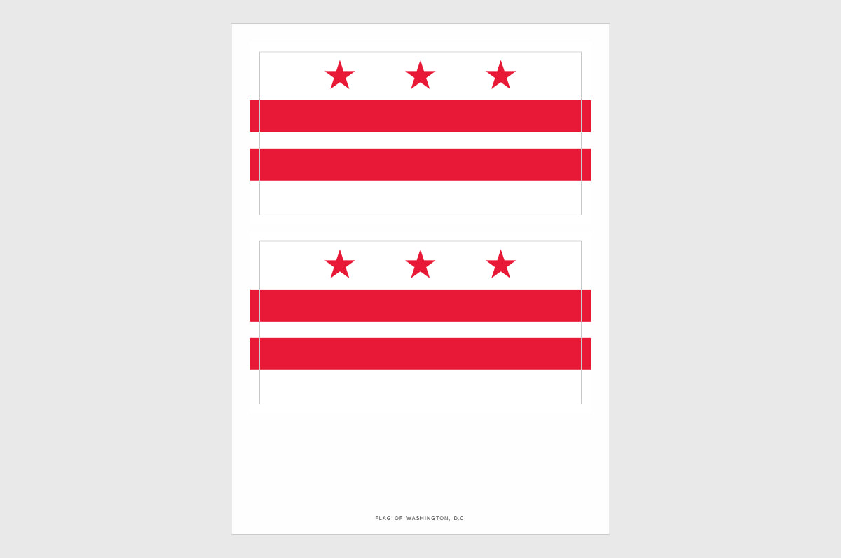 Washington DC Flag Stickers