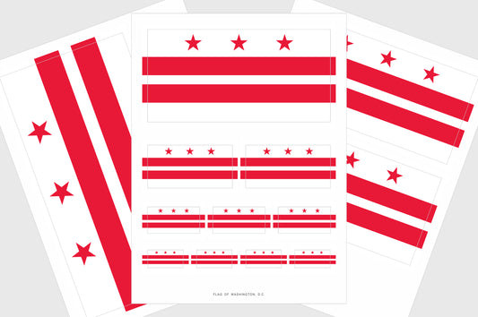 Washington DC Flag Stickers