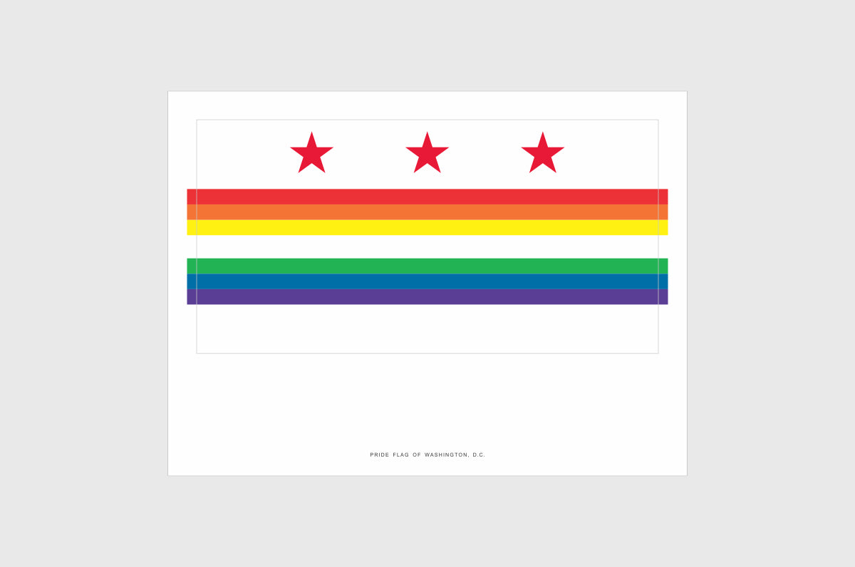 Washington DC LGBTQ Pride Flag Stickers