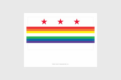 Washington DC LGBTQ Pride Flag Stickers