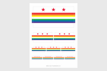 Washington DC LGBTQ Pride Flag Stickers