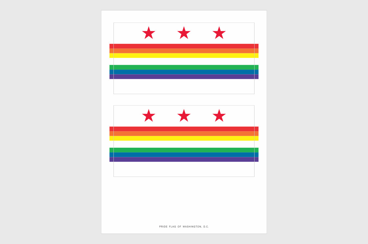 Washington DC LGBTQ Pride Flag Stickers