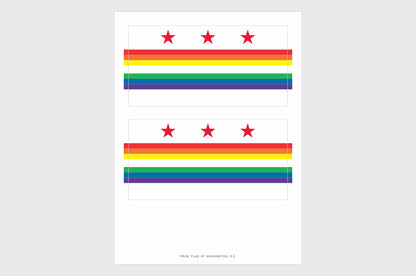 Washington DC LGBTQ Pride Flag Stickers