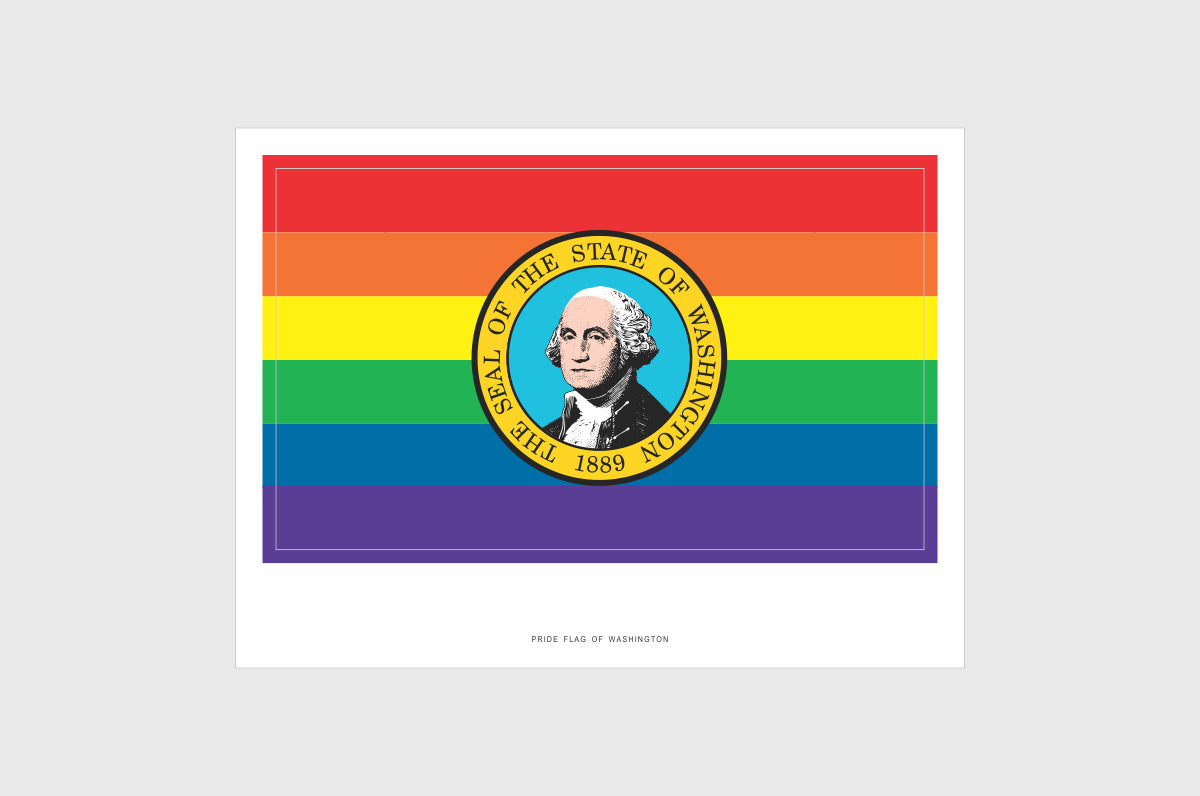 Washington LGBTQ Pride Flag Stickers