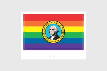 Washington LGBTQ Pride Flag Stickers