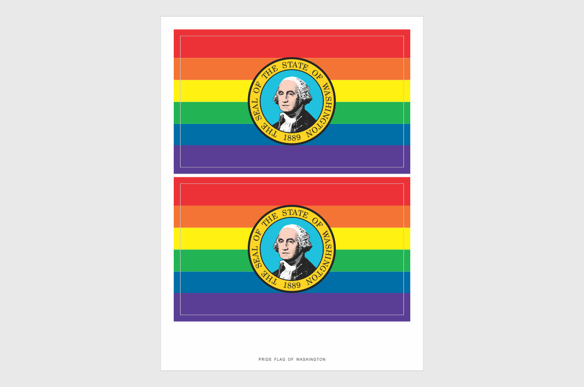 Washington LGBTQ Pride Flag Stickers