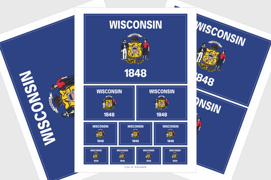 Wisconsin Flag Stickers