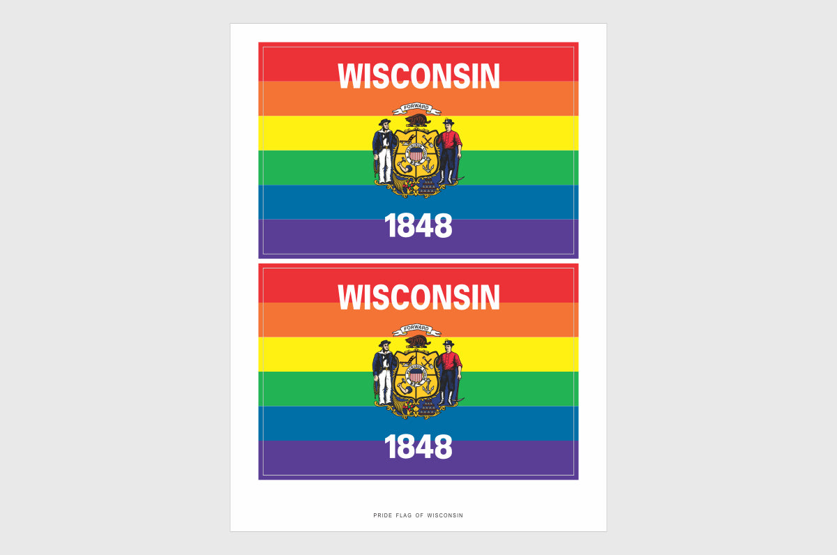 Wisconsin LGBTQ Pride Flag Stickers