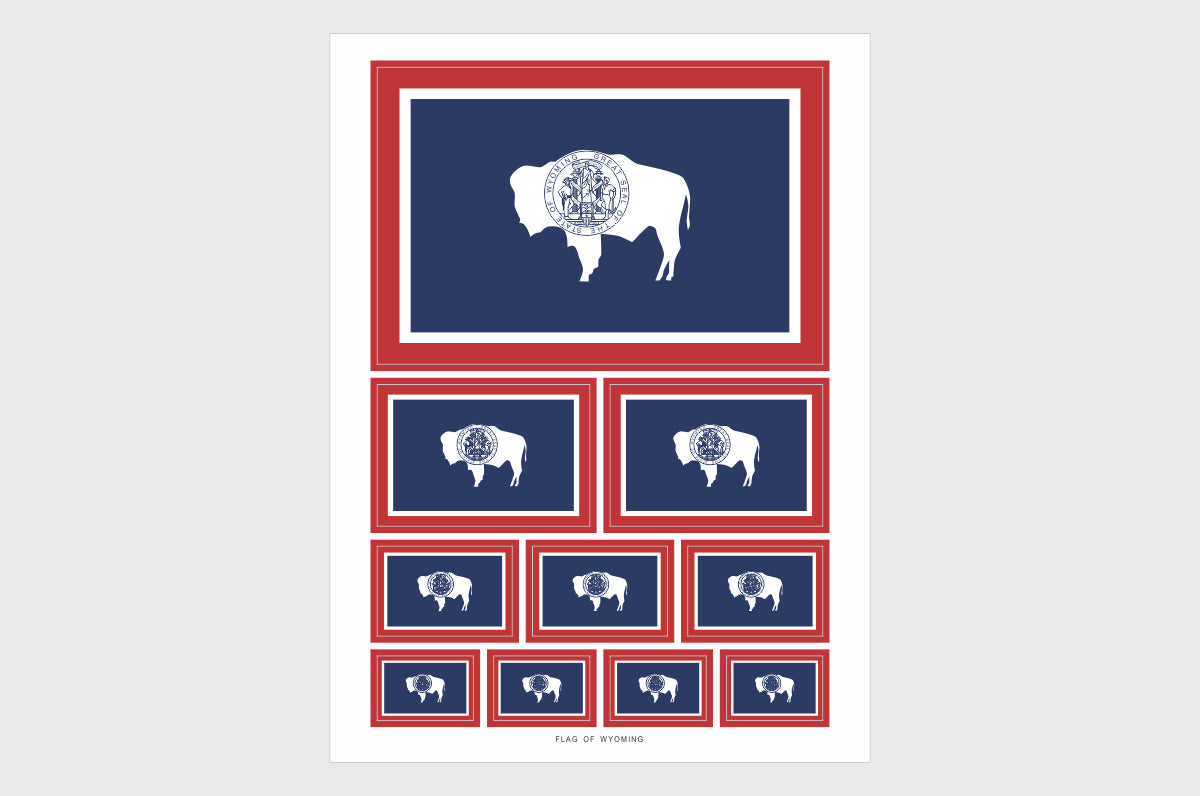 Wyoming Flag Stickers