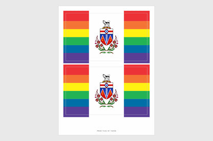 Yukon Territory LGBTQ Pride Flag Stickers